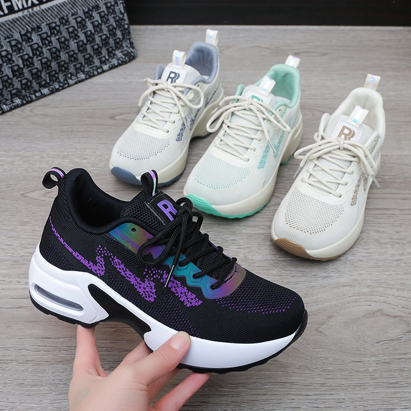 Women&prime;s Fashion Versatile Casual Breathable Anti-Slip Wear-Resistant Elevated Sneakers