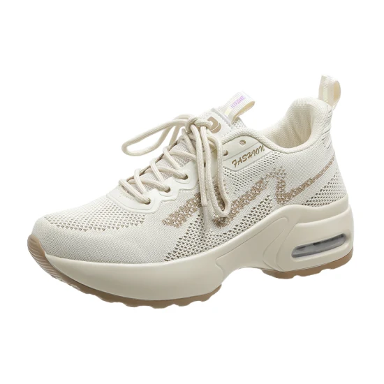 Women′s Fashion Versatile Casual Breathable Anti-Slip Wear-Resistant Elevated Sneakers