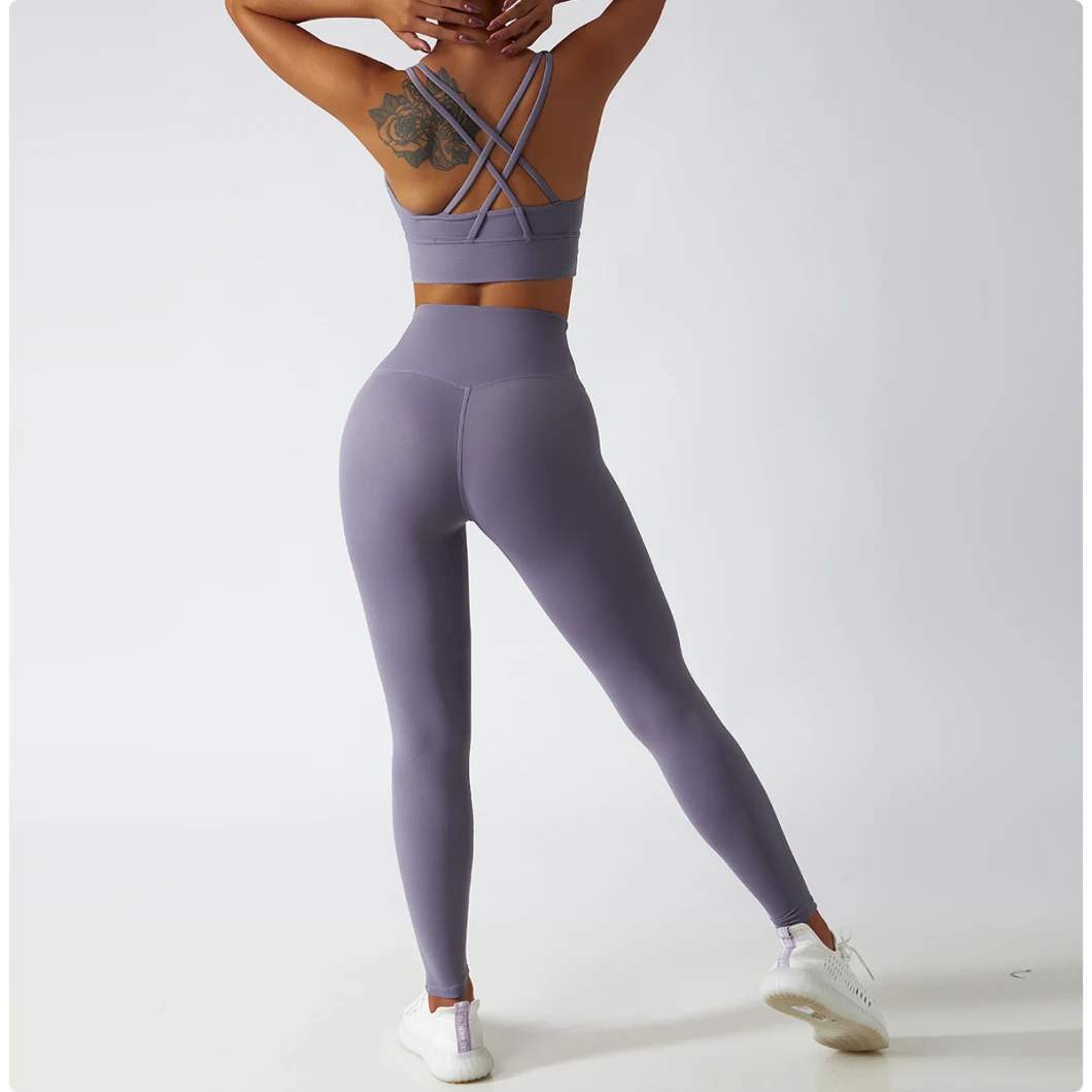 Black Friday Wholesale Women Yoga Sport Fitness Nude Feeling Yoga Pants Sportswear Fitness &amp; Yoga Wear Breathable Gym Workout Set