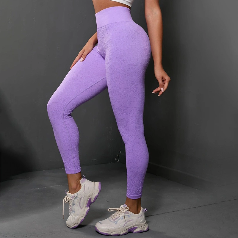 New Fitness Pants Women&prime; S Sports Hip-Lifting Leggings Amazon Cross-Border Yoga Pants Running Training Yoga Pants Women