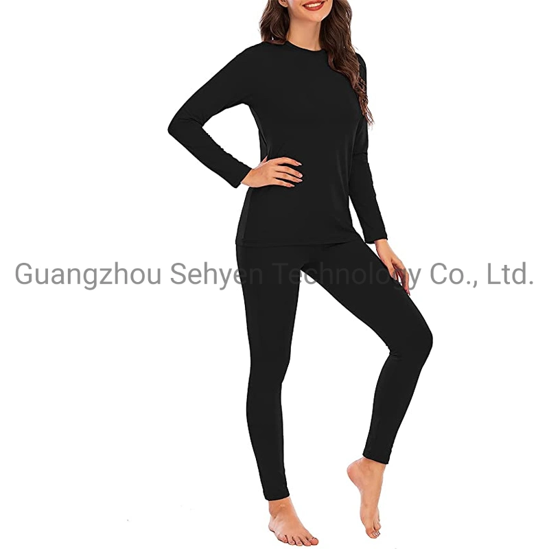 S-Shaper Winter Long Underwear Men and Women General Thermal Underwear Wholesale High Quality Solid Color Round Neck Thermal Underwear Set