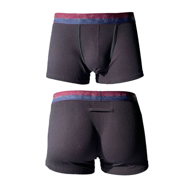 95%Cotton 5%Spandex Rib Men Boxer Briefs