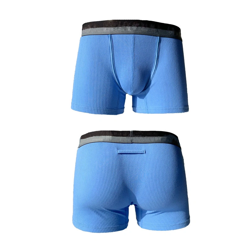 95%Cotton 5%Spandex Rib Men Boxer Briefs