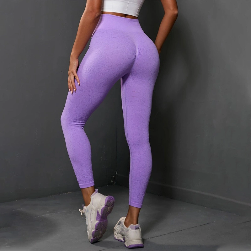 New Fitness Pants Women&prime; S Sports Hip-Lifting Leggings Amazon Cross-Border Yoga Pants Running Training Yoga Pants Women