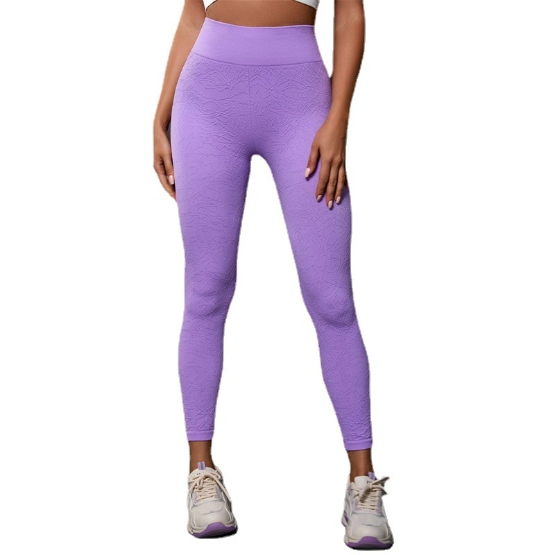 New Fitness Pants Women&prime; S Sports Hip-Lifting Leggings Amazon Cross-Border Yoga Pants Running Training Yoga Pants Women